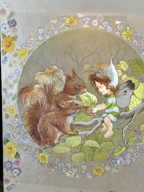 Vintage Cottage Fairyland Art Pair Framed Print Set Midcentury Aesthetic